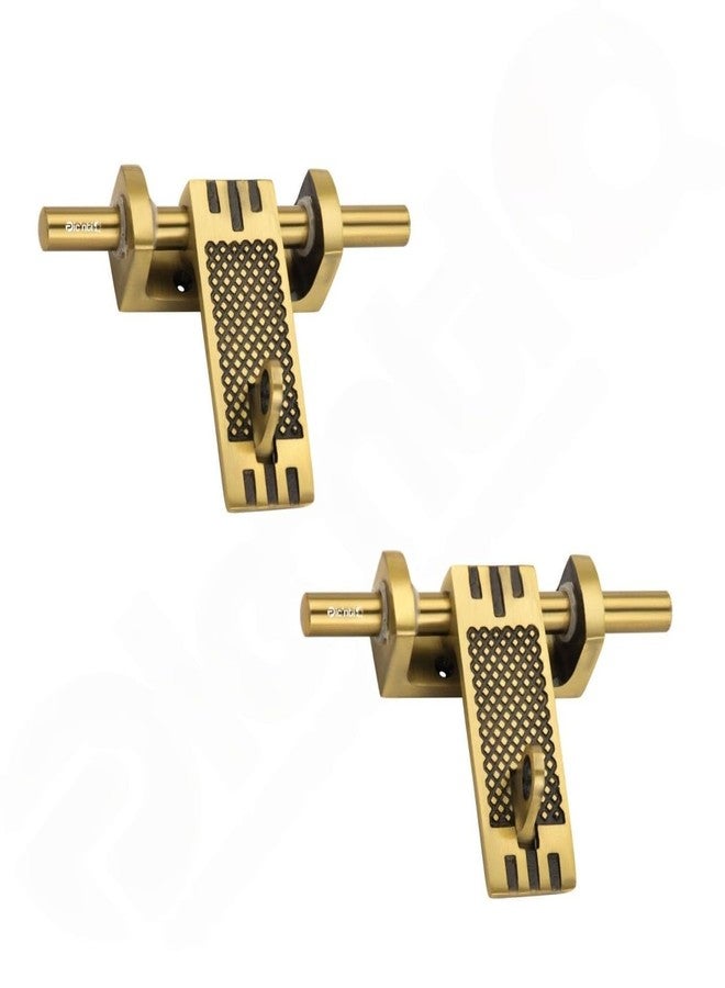 PIC’NTIQ PIC'NTIQ™ 6" Alminium Box Aldrop | Fancy Aldrop for Door Fitting Kit, Door Accessories | Antique Glossy | Only for Single Door | Net | Pack of 2 Pcs - Image 1